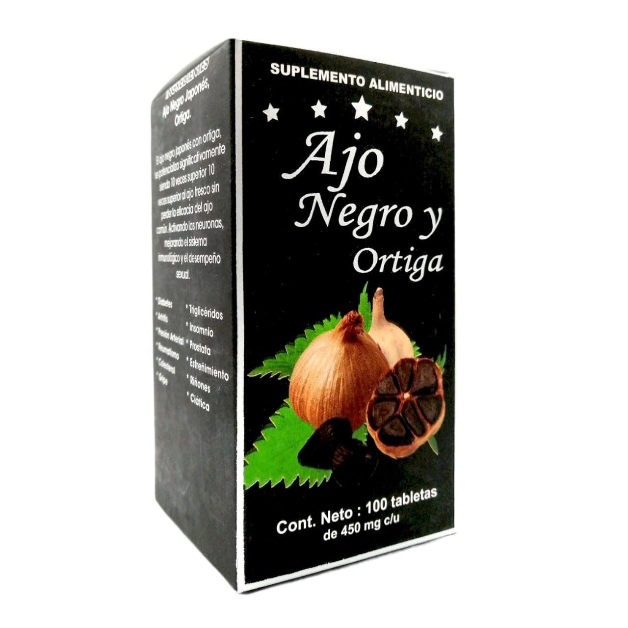 Ajo Negro con Ortiga 100 tabletas - CBA, Foto 1 Figura Fácil