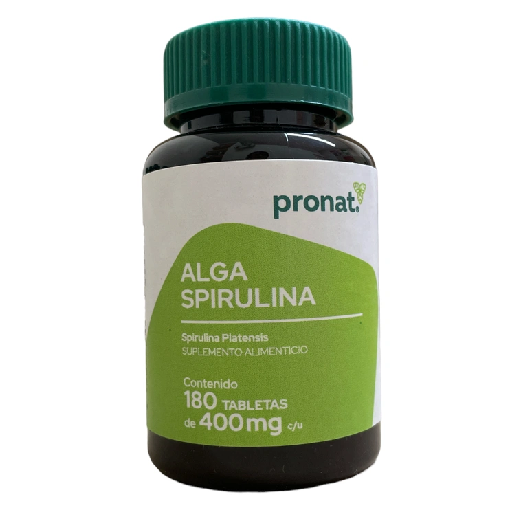 Alga spirulina 180 tabletas, Foto 1 Figura Fácil