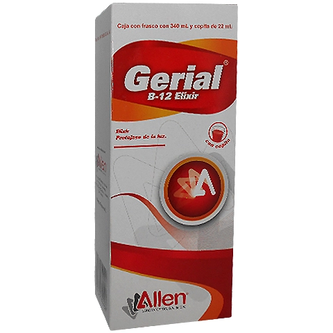 Gerial B12 elixir jarabe 340ml, Foto 1 Figura Fácil