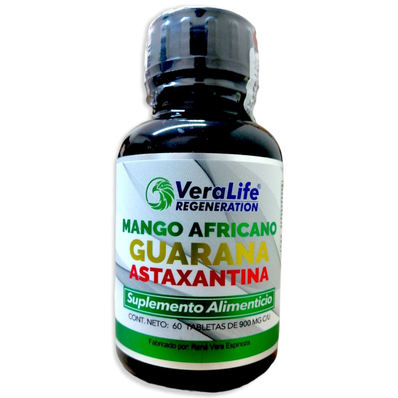 Mango africano con guaraná y astaxantina 60 tabletas, Foto 1 Figura Fácil