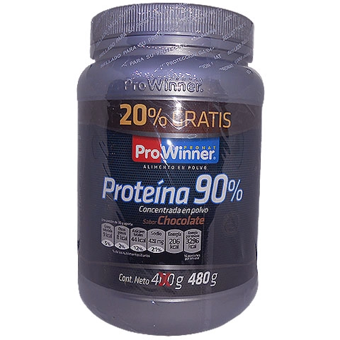 Proteína 90% sabor chocolate 400g, Foto 1 Figura Fácil
