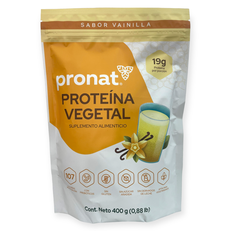 Proteína vegetal sabor vainilla con prebióticos 400g, Foto 1 Figura Fácil