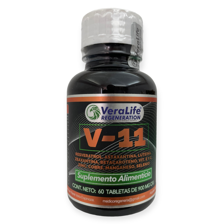 V-11 Resveratrol, astaxantina, luteína, zeaxantina 60 tabletas V-11 Resveratrol, astaxantina, luteína, zeaxantina 60 tabletas, Foto 1 Figura Fácil