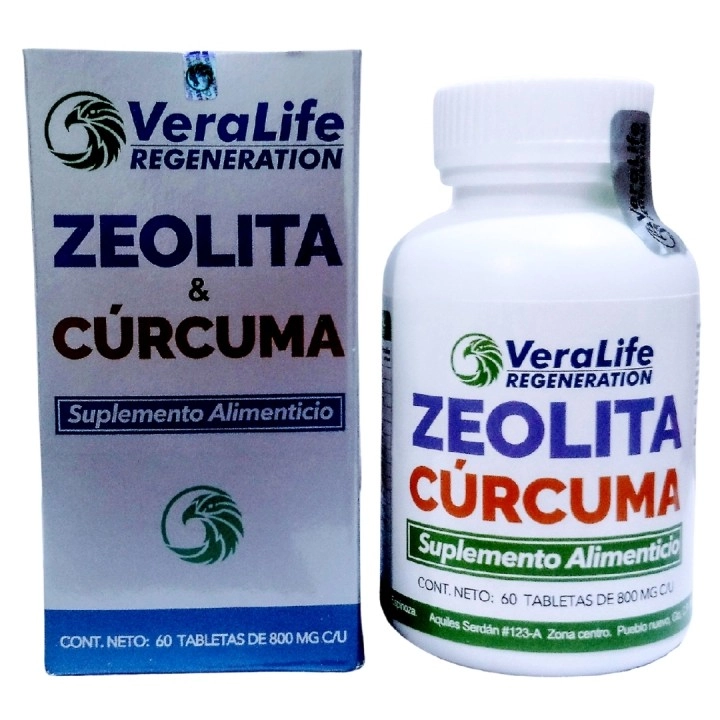 Zeolita con Curcuma 60 Tabletas, Foto 1 Figura Fácil